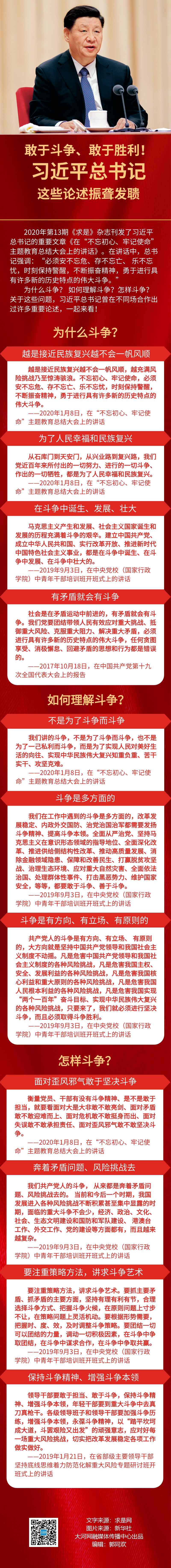  敢于斗爭、敢于勝利！總書記這些論述振聾發(fā)聵