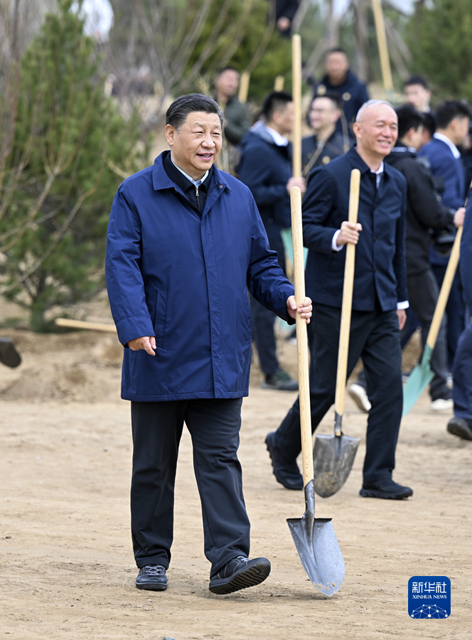 習(xí)近平參加首都義務(wù)植樹活動