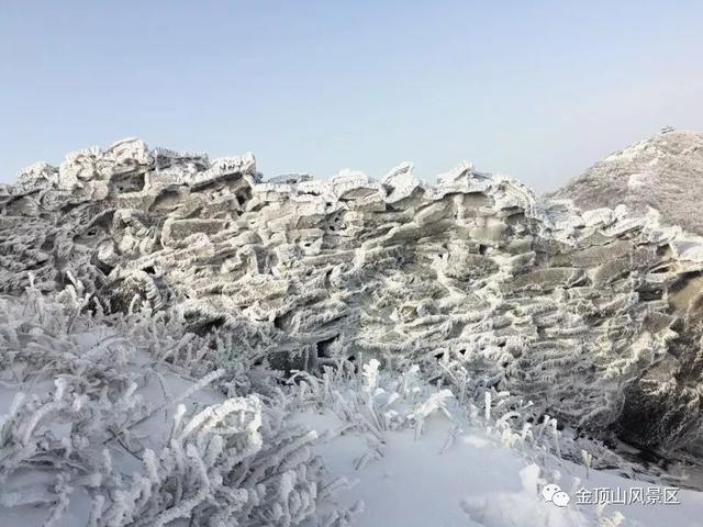 「金頂●冬雪」忽如一夜春風(fēng)來，千樹萬樹梨花開