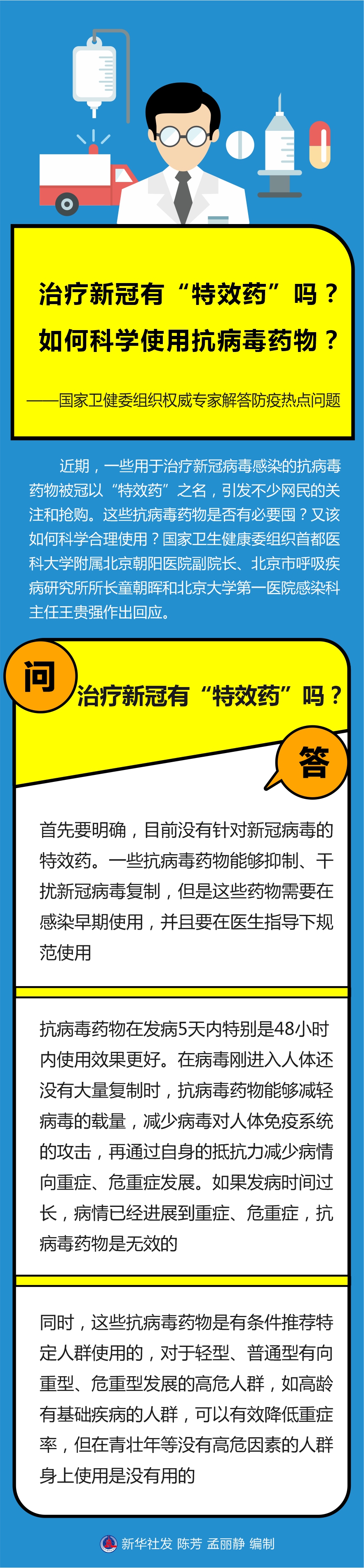 治療新冠有“特效藥”嗎？如何科學(xué)使用抗病毒藥物？——國(guó)家衛(wèi)健委組織權(quán)威專家解答防疫熱點(diǎn)問(wèn)題