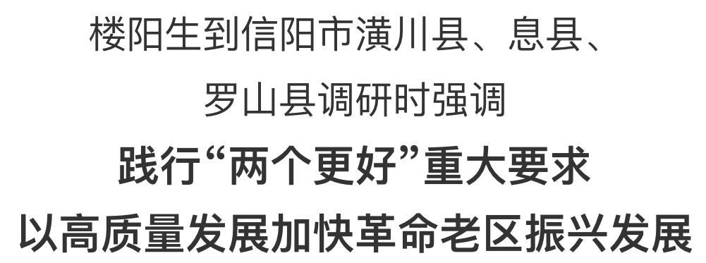 樓陽生到信陽市潢川縣、息縣、羅山縣調(diào)研