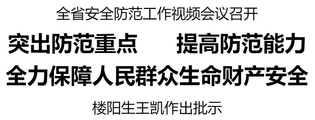 河南省安全防范工作視頻會議召開