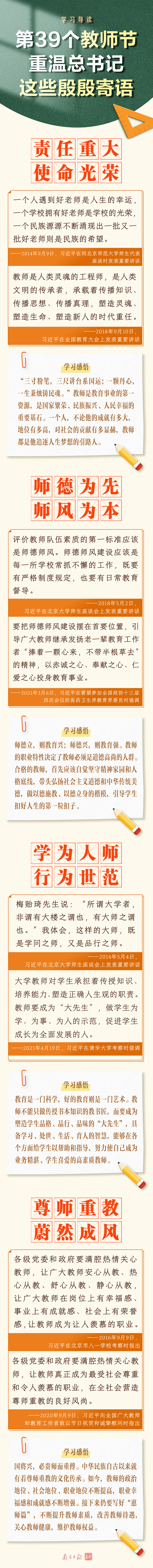 學(xué)習(xí)導(dǎo)讀 | 第39個教師節(jié)，重溫總書記這些殷殷寄語