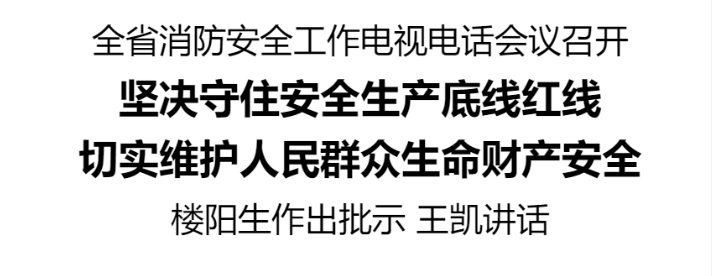 全省消防安全工作電視電話會議召開