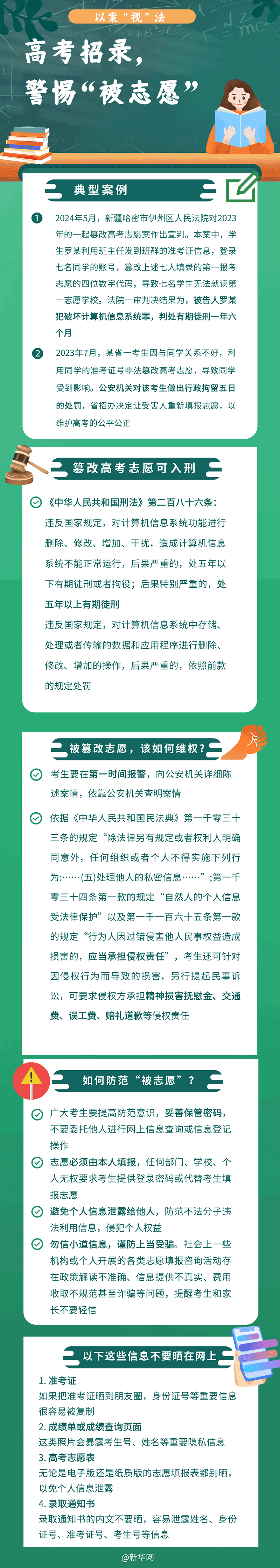 以案“視”法丨高考招錄，警惕“被志愿”