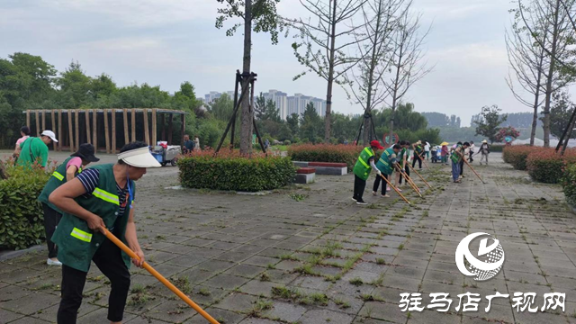 駐馬店：炎炎夏日草木長 園林綠化養(yǎng)護忙