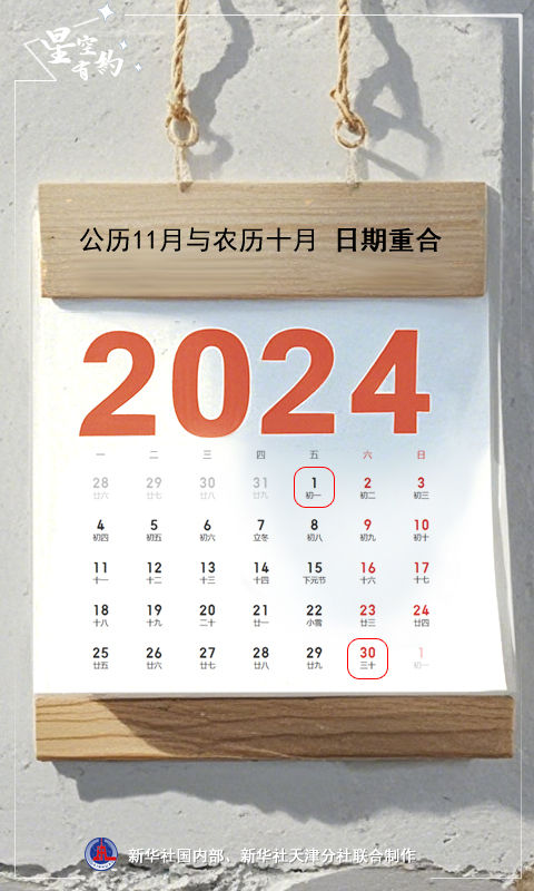 你發(fā)現(xiàn)了嗎？這個月公歷和農(nóng)歷日期重合了